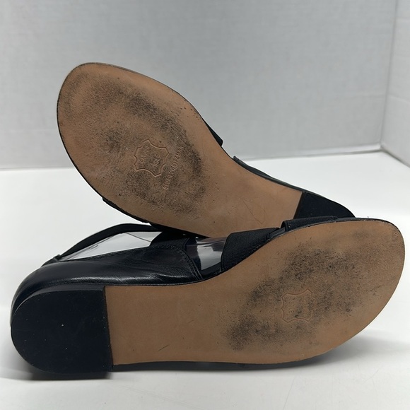 Stuart Weitzman Gladiator Sandals Shoes Strappy Elastic Leather Black Size 6 - Picture 7 of 9